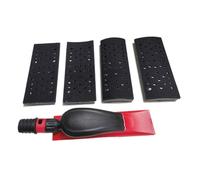 Agwuoetr Set di Blocchi per Levigatura con Aspiratore, Supporto per Disco Abrasivo con Aspiratore Carta Vetrata 4 Pezzi Tampone per Lucidatura con Supporto Levigatrice Portatile 70X198 mm Facile da Us