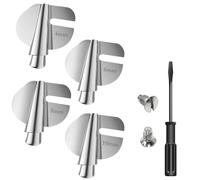 Agwuoetr Set di Piedini per Macchina da Cucire Larghi e Stretti per Orlatore Arrotolato in 4 Misure (4 Pezzi 4/6/8/10 Mm)