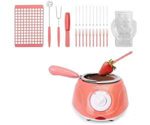 Agwuoetr Set Regalo Elettrico Completo per Sciogliere Il Cioccolato con Stampo Fai-da-Te per Caramelle, Latte e Formaggio. Spina Europea (B)