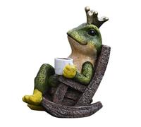 Agwuoetr Statua da Giardino di Rana in Miniatura - Decorazioni per Halloween - Accessori per Il Giardino Fatato - Decorazioni da Giardino per da Interno Ed Esterno