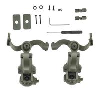 Agwuoetr Supporto per Cuffie Tattico per Elmetto, Kit Adattatore per Binario per Accessori Montati Sull'Elmetto, Supporto Regolabile per Cancellazione del Rumore, Set C