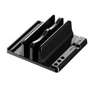 Agwuoetr Supporto Verticale Universale per Laptop Nero, Supporto Regolabile per Notebook Tablet, Scaffale Verticale per Archiviazione per PC Laptop e Tablet.