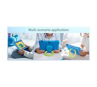 Agwuoetr Tablet per Bambini da 10 Pollici per A133 Android 4+64G Macchina per L'Apprendimento Intelligente con Controllo Genitoriale Tablet Eva Spina UE Blu