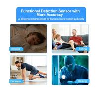 Agwuoetr Tuya Zigbee 24G Millimeter Wave Rilevatore di Presenza Umana Radar Sensore di Rilevamento Della Luce Sensore Sensori di Movimento Smart Home Pezzi di Ricambio