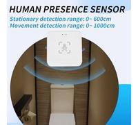 Agwuoetr Tuya Zigbee Rilevatore di Presenza Umana con Supporto Sensore PIR Intelligente per il Corpo Umano Rilevatore di Movimento Radar A Microonde MmWave