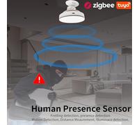 Agwuoetr ZigBee 3.0 Sensore di Presenza Umana Radar MMwave 24G 5V con Sirena Allarme Rilevamento Movimento Vita Intelligente Domotica Fai da Te Durevole