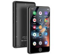 AGXOV Lettore MP3 144GB con Wi-Fi e Bluetooth, Lettore MP4 con schermo touch da 4,02 pollici, Lettore musicale Android con Spotify, Amazon Music, Deezer, Radio FM, Registratore vocale, E-book (Nero)