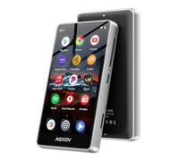 AGXOV Lettore MP3 144GB con WLAN e Bluetooth, Lettore MP4 con Schermo Touch 4,02 pollici, Cornice Metallica Argento con Spotify, Amazon Music, Deezer, Radio FM, Lettore E-Book (Nero)