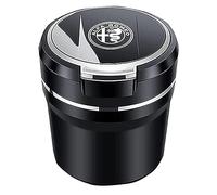AGYF Posacenere per Auto Alfa Romeo Giulia Stelvio, Portatile, Rimovibile, Facile da Pulire, Grande Capacità, Black