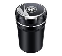 AGYF Posacenere per Auto per Alfa Romeo Giulia Stelvio, Posacenere Auto -Posacenere per Auto Portatile, Posacenere per Auto Rimovibile Facile da Pulire -Grande capacità,Black-Big