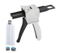 AGYFFD Pistola per colla epossidica AB da 50 ml con cartuccia inclusa, doppio dispenser 2:1 per resina e colla, pistola a ugello miscelatore manuale per riparazioni fai da te, modellismo e