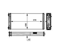 AH 117 000P MAHLE Scambiatore calore, Riscaldamento abitacolo per DAF