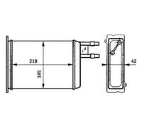 AH 147 000S MAHLE Scambiatore calore, Riscaldamento abitacolo per CITROËN,FIAT,P