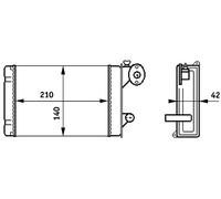 AH 158 000S MAHLE Scambiatore calore, Riscaldamento abitacolo per AUDI,VW