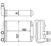 AH 246 000S MAHLE Scambiatore calore, Riscaldamento abitacolo per NISSAN,OPEL,RE