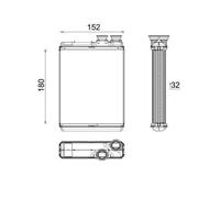 AH 266 000P MAHLE Scambiatore calore, Riscaldamento abitacolo per CITROËN,DS,PEU