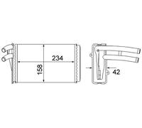 AH 54 000S MAHLE Scambiatore calore, Riscaldamento abitacolo per AUDI