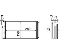 AH 63 000S MAHLE Scambiatore calore, Riscaldamento abitacolo per ALFA ROMEO,LANC