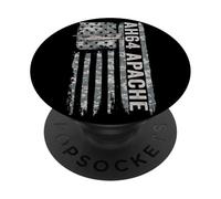 AH-64 Apache Bandiera Americana Elicottero Camo Apache PopSockets PopGrip Adesivo