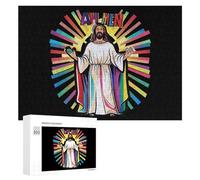 Ah Men Divertente Puzzle LGBT Gay Gesù Arcobaleno Cristiano per Adulti Famiglia Attività Giochi Home Decor Puzzle 300 PZ
