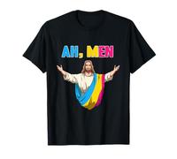 Ah Men Gesù Pansessuale Gesù Gay Orgoglio Amore Maglietta