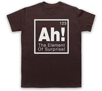 Ah! The Element of Surprise Periodic Table of Elements Parody Mens T-ShirtBrownM