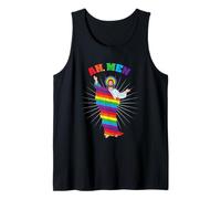 Ah Uomini Divertente LGBT Gay Pride Gesù Rainbow Dio Canotta