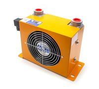 AH0607T-CA Radiatore dell'olio raffreddato ad aria Raffreddatore dell'aria idraulico Ventola del radiatore in alluminio con alette a piastra serie AH 40L/MIN G3/4(AC 220/V)