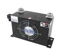 AH0608T-CA 60L/min Flusso Radiatore Olio Scambiatore Di Calore Piastra Perno For Sistema Idraulico Riduzione rapida della temperatura(Black,DC12V)