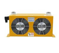 AH0608TL-CA Raffreddatore ad aria idraulico Radiatore olio raffreddato ad aria Raffreddatori olio idraulici in alluminio serie AF Plate-Fin 60L / MIN con alta efficienza(12V)