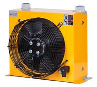 AH1012T-CA Scambiatore di calore a piastre 100L/min Radiatore in alluminio Raffreddatore dell'aria dell'olio idraulico con ventola Assorbimento degli urti(AC220)