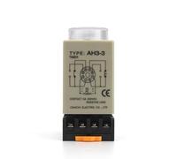AH3-3 220V 50/60HZ 1S-60M Sedile inferiore collegato Accensione ritardata Timer Interruttore orario Ritardo Relè timer con presa PF083A a 8 pin 1 pz(AH3-3 60M 220V)