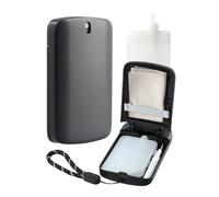 AHABIPERS Pulizia Dello Schermo Portatile, Kit Pulizia Lenti e Schermo con 1 Panno Microfibra, 1 Penna Pulisci Cuffiette Bluetooth, 2X19ml Fluido Di Pulizia per Smartphone e Tutti Gli Occhiali - Nero