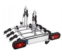 AHAKA Portabici sul Gancio di Traino per 4 Bici | Piattaforma Multi-uso | 13 Poli | Serratura di Sicurezza | Meccanismo Ribaltabile