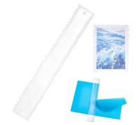 AHANDMAKER 1 righello per lacerazione bordo deckle strumento acrilico trasparente carta artigianale righello per scrapbooking creazione di biglietti acquerello diario Natale compleanno decorazione