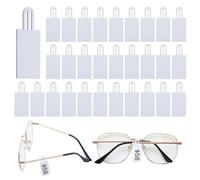AHANDMAKER 100 cartellini in plastica rettangolari per occhiali, 3,8 x 1,5 cm, etichette per prezzi, cornici per occhiali, cornici per negozi, espositori al dettaglio, colore bianco