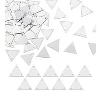 AHANDMAKER 100 pezzi da cucire, specchio argentato, strass, triangolo, acrilico, da cucire, a specchio, paillettes, per il fai da te, decorazione da sposa