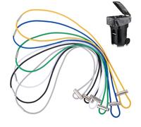 AHANDMAKER 12 elastici in gomma per bidoni della spazzatura, 6 colori, elastici in gomma sintetica, per ufficio, campeggio, decorazione ad arco a palloncino