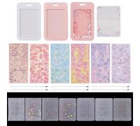 AHANDMAKER 14 portachiavi per fototessere, 6,9 x 10,9 cm, in plastica, adesivi decorativi con portachiavi, per raccoglitore, album, album di ritagli, caricatore dall'alto