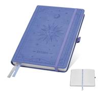 AHANDMAKER 1Pc Blank Notebook Journal Unlined Plain Sketch Book 320 Pages Thick Paper Artificial Leather Hardcover for Women Men Work Writing Drawing Journaling Purple, 8.3x5.8in