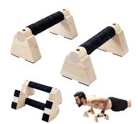 AHANDMAKER 2 manopole per flessioni in legno parallele Calisthenics, maniglie per flessioni, blocchi fitness per uomini