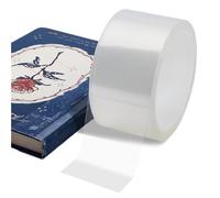 AHANDMAKER 33FT/10M - Nastro di riparazione per libri, trasparente, resistente, adesivo, in acrilico, indispensabile, per biblioteche, vecchi libri, pagine difettose, 5 x 0,03 cm