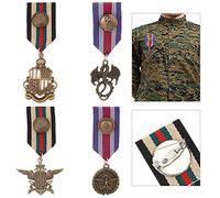 AHANDMAKER 4 distintivi militari, 4 stili, medaglie da combattimento, spille per donne e uomini, cappotti, feste di Halloween