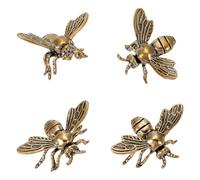 AHANDMAKER 4 statuette di api vintage dorate statue di animali ornamentali ornamenti per insetti api decorazioni in miniatura per casa ufficio giardino decorazione desktop 30 x 40 x 30 mm