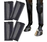 AHANDMAKER 4 stivali da mosca per cavalli, stivali da cavallo in rete | Gamba regolabile per cavalli, accessori in nylon, riduce il calpestio, protegge le gambe del cavallo dai morsi di mosche
