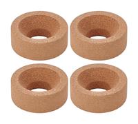 AHANDMAKER 4 supporti per pistoni in sughero, diametro 80 mm, supporto rotondo per pavimento ad alta temperatura, supporto per anelli per pistoni rotondi fino a 50 - 250 ml