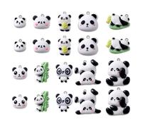 AHANDMAKER 44 ciondoli 3D in resina a forma di panda in stile cartone animato, con retro piatto, leggeri, colorati, per la creazione di gioielli, bracciali, ciondoli, accessori fai da te, Resina