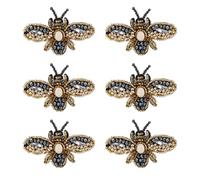 AHANDMAKER 6 toppe ricamate con piccole api, delicate e ricamate, per fai da te, decorative, per vestiti, jeans, giacche, borse, abbigliamento