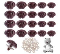 AHANDMAKER 70 nasi di sicurezza in 5 stili, colore marrone, con distanziatore, 13 mm, 15 mm, 15,5 mm, 18,5 mm, 21,5 mm, per amigurumi, uncinetto, burattini, animali di peluche, bambole