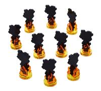AHANDMAKER 80pcs acrilico fiamma relitto marcatore per il gioco | 2x4,8 cm 3-Layer Fire Destroyed Effetti incantesimi per leghe da tavolo Segna scenario di guerra Terreno del fuoco
